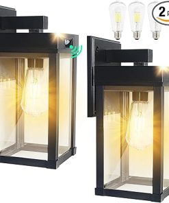 2 Pack Solar Wall Lights Outdoor Waterproof Dusk to Dawn Motion Sensor