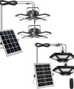 Aqonsie Solar Shed Light Indoor Outdoor 180LED Dual Head Work Light