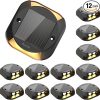 Quntis 12 Pack Solar Deck Lights Waterproof LED for Driveway Garden