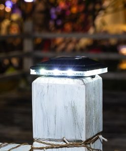 Solar Post Cap Lights for 4×4 and 5×5 Wooden Fence Posts, 8pk 2