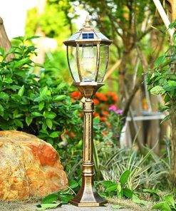 European Solar Post Light Remote Control Pole Lantern for Garden 2