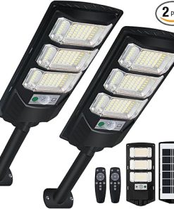 Solar Outdoor Light 2 Pack 144 LED Motion Sensor Flood Light