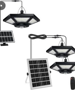 Solar Shed Light Indoor Outdoor Pendant with 5 Modes and 180 LEDs