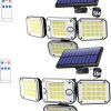 BAXIA 28 LED Solar Motion Sensor Lights and 6 Pack Cold White Spotlights 4