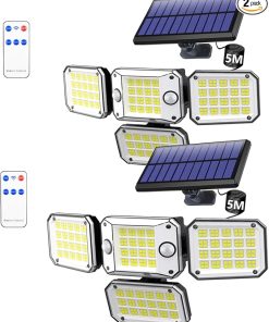 Outdoor Solar Lights 6400Lum 592 LED Motion Sensor Flood Lights