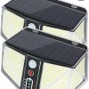 Outdoor Solar Lights 410LED 2800 Lumens Wide Angle 3 Modes 2 Pack