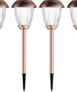 Solar-Powered Outdoor Stake Lights Set of 8 for Gardens and Patios