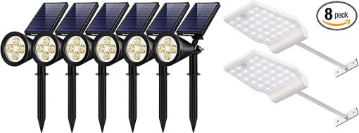 InnoGear 8 Pack Solar Lights Waterproof for Outdoor Garden Pathway