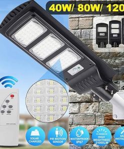 Solar Street Light with PIR Sensor Control for Outdoor Security 120W 2