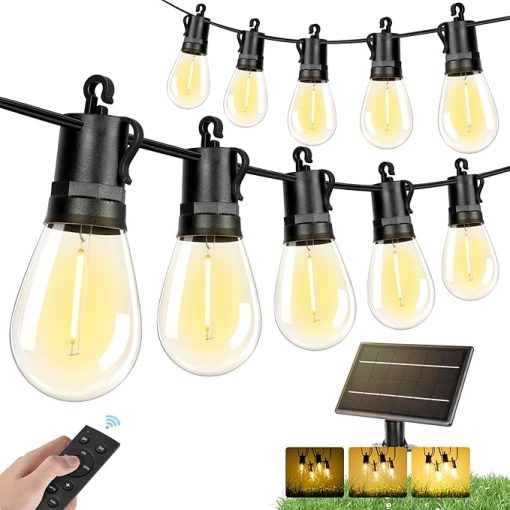 Brightever 100FT Solar String Lights Outdoor Waterproof with Remote