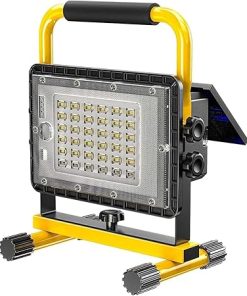 Rechargeable Portable Work Flood Lights with Adjustable Angle and Solar