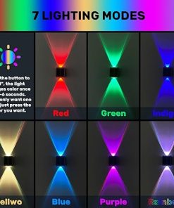 Multi-Color Solar Wall Lights Waterproof for Garden and Garage 2