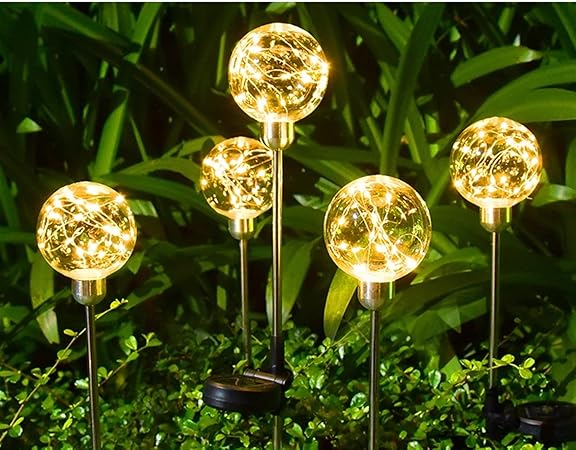 Solar Garden Crystal Ball String Lights Waterproof Landscape Lamps 2 Solar Garden Crystal Ball String Lights Waterproof Landscape Lamps - Image 2