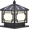 Traditional Solar Garden Post Light Waterproof Outdoor Lamp 4
