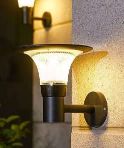 Modern Waterproof Solar Wall Sconce Minimalist Dual Color Lighting
