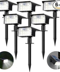 Nipify Solar Spot Lights Outdoor Motion Sensor 6 Pack 62 LED Waterproof