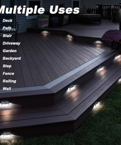 Solar Step Lights 16 Pack Waterproof Deck Lights for Outdoor Pathways 2