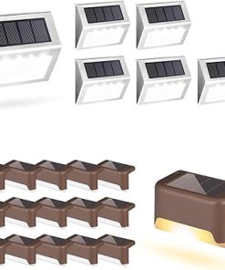 Outdoor Solar Deck Lights 16 Pack and Solar Step Lights 6 Pack