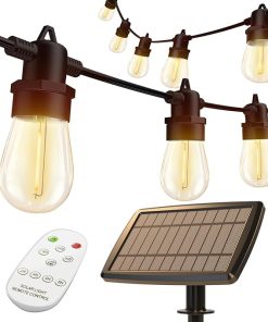 200FT Solar String Lights Outdoor Waterproof USB Remote Control 68 LED 2