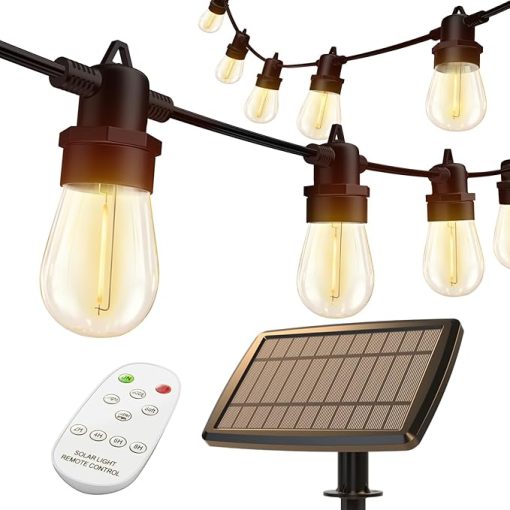 200FT Solar String Lights Outdoor Waterproof USB Remote Control 68 LED - Image 2