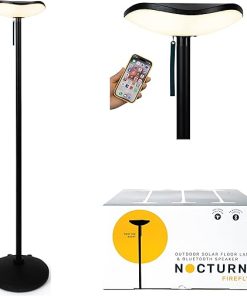 Nocturne Solar Floor Lamp and Bluetooth Speaker for Outdoor Use