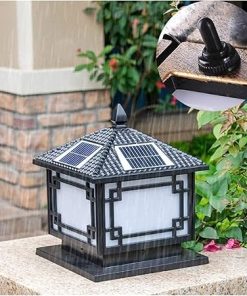 Outdoor Solar Lamp Posts for Courtyard and Porch Lighting Decor 2