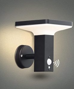 Solar Motion Sensor Wall Lights Waterproof LED Fixture for Outdoors