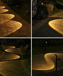 Bright LED Solar Pathway Lights Waterproof 3000K for Garden Walkway 2