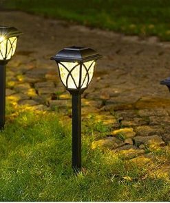 Outdoor Solar Garden Lights Waterproof Landscape Lighting Set of 4 2