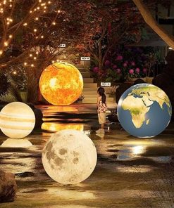 Outdoor Solar Globe Light with Remote IP65 Waterproof Garden Decor 2