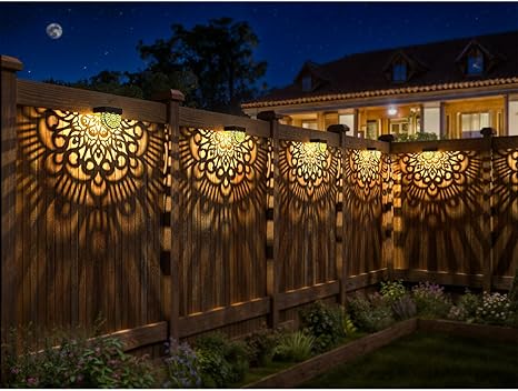 6 Pack Solar Fence Lights Waterproof Garden Wall Step Light Set 2 6 Pack Solar Fence Lights Waterproof Garden Wall Step Light Set - Image 2