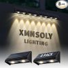 Black Waterproof Outdoor Post Lights with Tempered Glass for Gardens 3