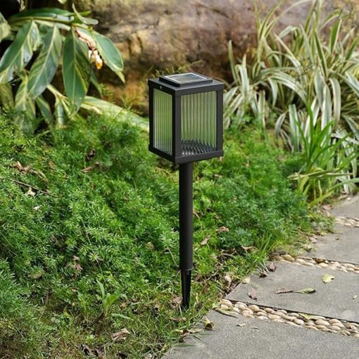 Modern Solar Path Light LED Glass Landscape Bollard 30.3 Inch Outdoor - Image 2