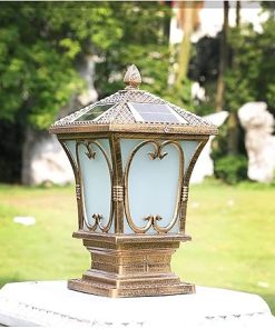 Solar LED Outdoor Post Lights Waterproof Column Lamp for Courtyard 2
