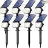Solar Fence Lights Outdoor 12 Pack Waterproof High Brightness LED 3