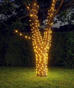 Solar Fairy Lights for Indoor Outdoor Decor 400 LED Warm White 8 Modes