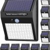 10 Pack Solar Motion Sensor Lights IP65 Waterproof for Outdoor Use