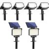 Solar Powered Motion Sensor Flood Lights 2 Pack IP65 Waterproof 3