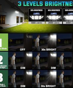 Super Bright LED Solar Motion Sensor Light for Outdoor Security 2