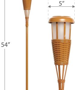 Newhouse Lighting Solar-Powered LED Torch 8-Pack Flickering Effect 2