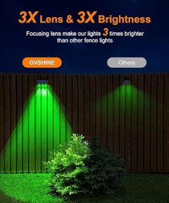 8 Pack Color Changing Solar Fence Lights Waterproof Outdoor LED Lamps 2