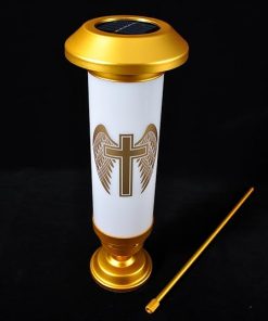 Solar Angels for Cemetery Memorials and Garden Decor  
Solar Cross Memorial for Cemetery and Garden Decoration  
Jesus Cross with Angel Wings Sympathy Memorial Gift  
Halloween and Christmas Solar Garden Decor for Yard and Patio