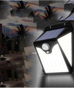 Modern LED Outdoor Wall Light Solar Waterproof for Porch and Garden 2