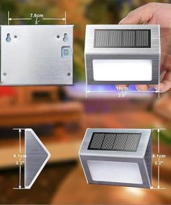 Solar Powered Outdoor Lights for Deck Steps Stairs Pathway 12 Pack 2