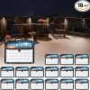 Solar Step Lights 16 Pack Waterproof Deck Lights for Outdoor Pathways