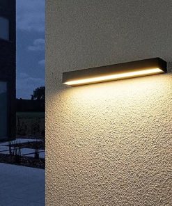 LED Solar Wall Lamps for Outdoor Use Waterproof Black Wall Lights
