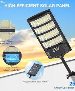 Solar Street Lights Outdoor LED Wide Angle Motion Sensor 2 Pack 2
