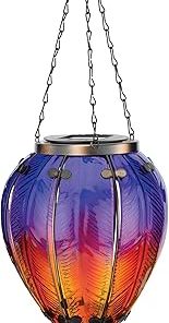 Hot Air Balloon Solar Lantern – Waterproof LED Outdoor Lamp Purple 2