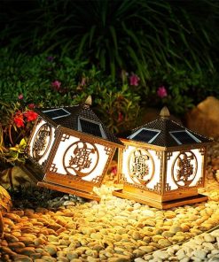 Outdoor Solar Column Lights for 4×4 Wooden Posts Waterproof Black 2