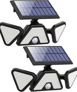 LED Motion Sensor Outdoor Lights 2 Pack and Solar Spot Lights 4 Pack 2